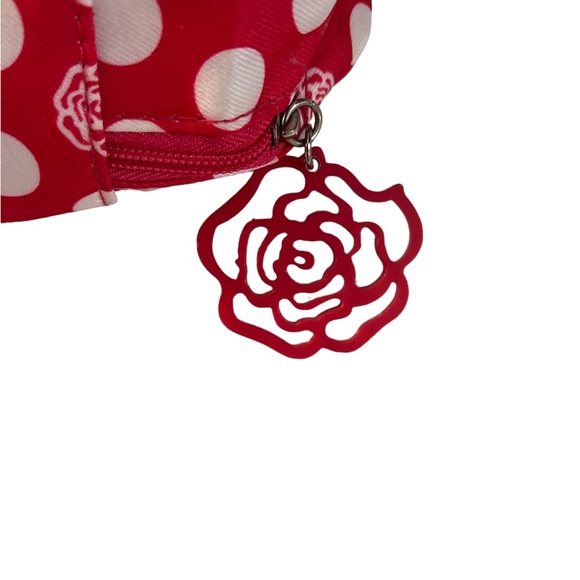 ✨ 3/$15 Unused Pink Polkadot & Flower Lancôme Toiletries/Makeup Bag - Picture 3 of 6